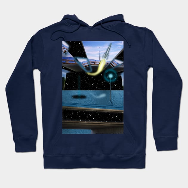 Sea Station Warp Departure Hoodie by dennye